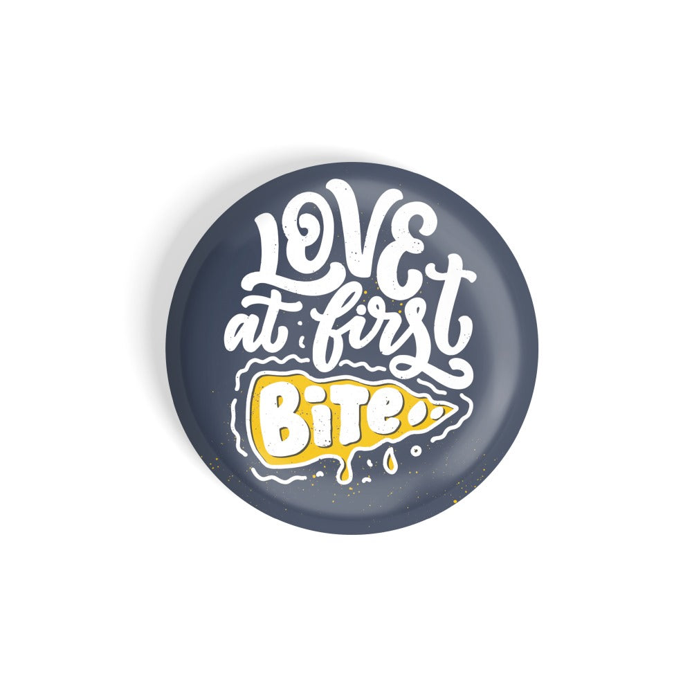 dhcrafts Round Fridge Magnet Blue Food Lovers Love At First Bite Glossy Finish Design Pack of 1 (75 mm)